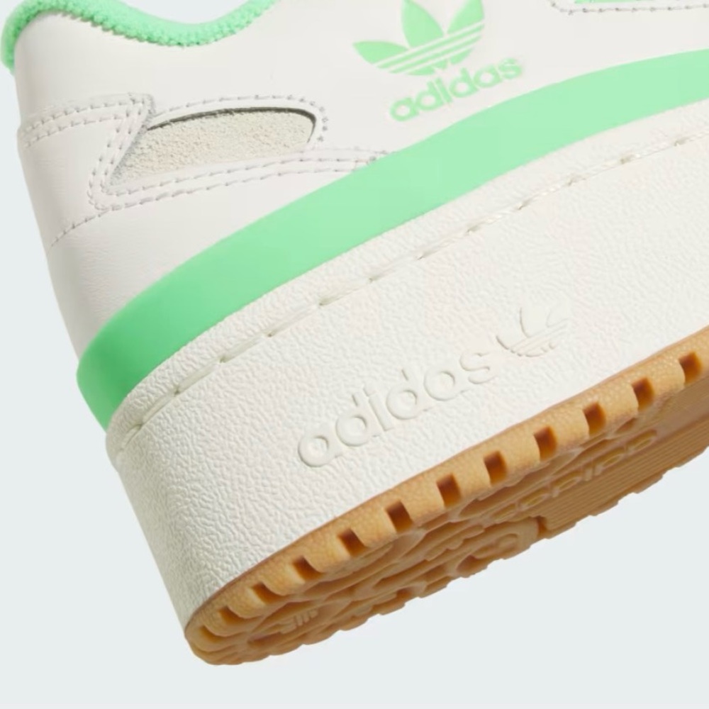 ADIDAS FORUM BOLD STRIPES SHOES White and Green Sneakers size 7 1/2 - Picture 7 of 9